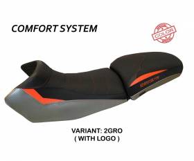 Sattelbezug Sitzbezug Fasano Special Color Comfort System Grau - Orange (GRO) T.I. fur KTM 1190 ADVENTURE 2013 > 2016