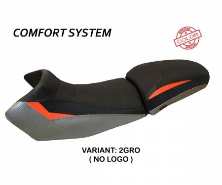KT119AFSC-2GRO-2 Seat saddle cover Fasano Special Color Comfort System Gray - Orange (GRO) T.I. for KTM 1190 ADVENTURE 2013 > 2016