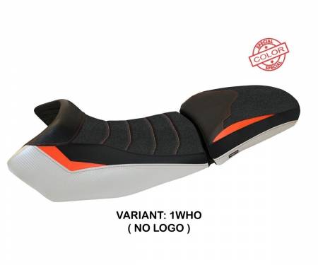 KT129AESU-1WHO-1  Seat saddle cover Eden Special Color Ultragrip White - Orange (WHO) T.I. for KTM 1290 SUPER ADVENTURE S/T 2015 > 2020
