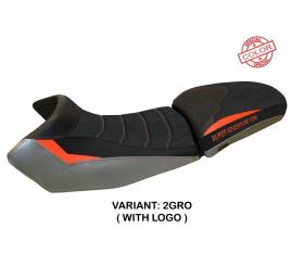Seat saddle cover Eden Special Color Ultragrip Gray - Orange (GRO) T.I. for KTM 1290 SUPER ADVENTURE S/T 2015 > 2020