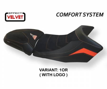 KT129AGVC-1OR-1 Seat saddle cover Gaeta Velvet Comfort System Orange (OR) T.I. for KTM 1290 SUPER ADVENTURE S/T 2015 > 2020