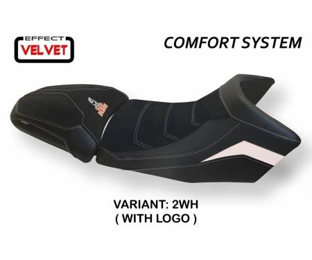 KT129AGVC-2WH-1 Seat saddle cover Gaeta Velvet Comfort System White (WH) T.I. for KTM 1290 SUPER ADVENTURE S/T 2015 > 2020