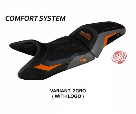 KT129ASLC-2GRO-1 Housse de selle Lumiar Comfort System Gris - Orange (GRO) T.I. pour KTM 1290 SUPER ADVENTURE S/T 2021 > 2022