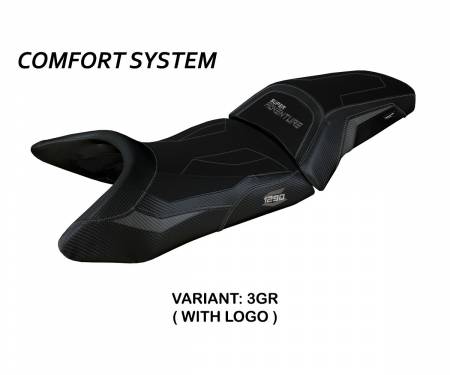 KT129ASLC-3GR-1 Seat saddle cover Lumiar Comfort System Gray (GR) T.I. for KTM 1290 SUPER ADVENTURE S/T 2021 > 2022