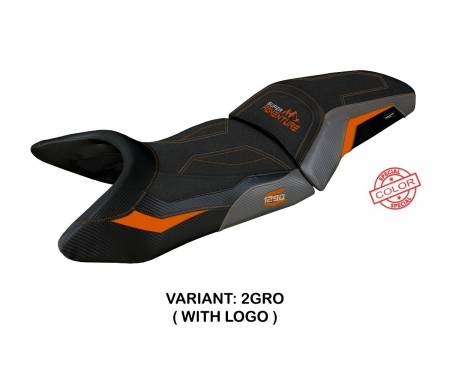 KT129ASLU-2GRO-1 Seat saddle cover Lumiar Ultragrip Gray - Orange (GRO) T.I. for KTM 1290 SUPER ADVENTURE S/T 2021 > 2022