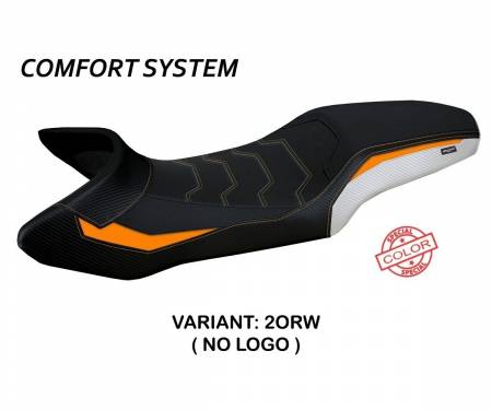 KT129SRES-2ORW-2 Housse de selle Erice Special Color Comfort System Orange - Blanche (ORW) T.I. pour KTM 1290 SUPER ADVENTURE R 2021 > 2022