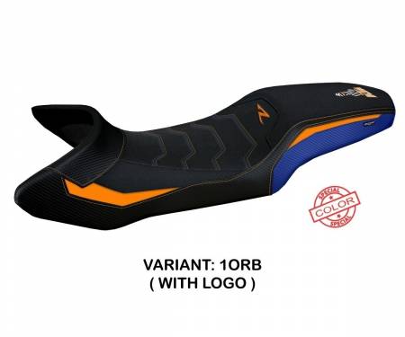 KT129SRNS-1ORB-1 Rivestimento sella Nubia Special Color Ultragrip Arancio - Blu (ORB) T.I. per KTM 1290 SUPER ADVENTURE R 2021 > 2022