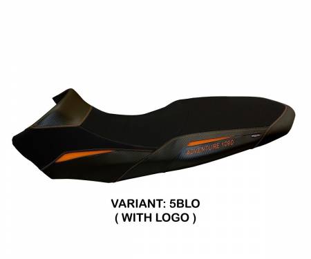 KT19ADS2-5BLO-6 Housse de selle Sassuolo 2 Noir - Orange (BLO) T.I. pour KTM 1090 ADVENTURE R 2017 > 2019