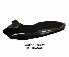 Seat saddle cover Sassuolo 2 Black - White (BLW) T.I. for KTM 1090 ADVENTURE R 2017 > 2019