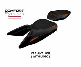 Seat saddle cover Neum comfort system Orange OR + logo T.I. for KTM 250 Duke 2017 > 2023