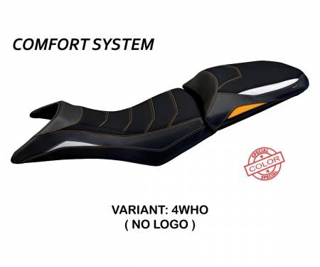 KT39ASC-4WHO-2 Seat saddle cover Star Comfort System White - Orange (WHO) T.I. for KTM 390 ADVENTURE 2020 > 2022