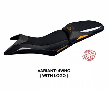 KT39AS-4WHO-1 Seat saddle cover Star White - Orange (WHO) T.I. for KTM 390 ADVENTURE 2020 > 2022