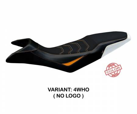 KT89ARMU-4WHO-2 Seat saddle cover Mazyr Ultragrip White - Orange (WHO) T.I. for KTM 890 ADVENTURE R 2021 > 2022