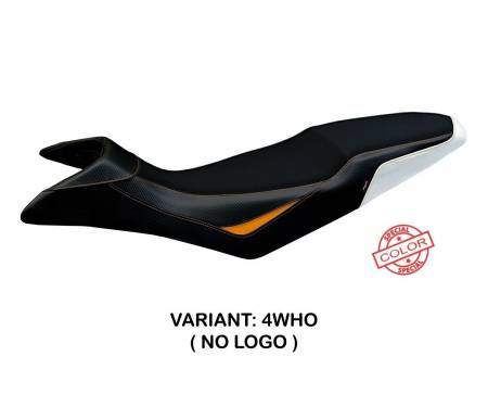KT89ARM-4WHO-2 Seat saddle cover Mazyr White - Orange (WHO) T.I. for KTM 890 ADVENTURE R 2021 > 2022
