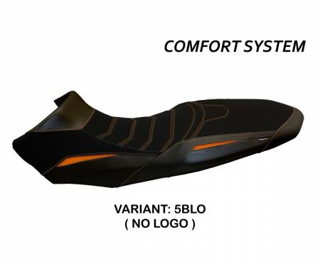 KTAD19S2C-5BLO-7 Housse de selle Sassuolo 2 Comfort System Noir - Orange (BLO) T.I. pour KTM 1090 ADVENTURE R 2017 > 2019