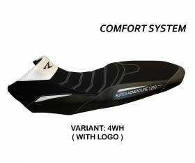 Housse de selle Ginevra 2 Comfort System Blanche (WH) T.I. pour KTM 1290 SUPER ADVENTURE R 2017 > 2020