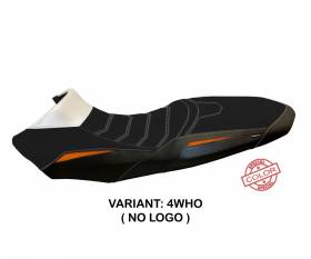 Seat saddle cover Vessy Special Color Ultragrip White - Orange (WHO) T.I. for KTM 1290 SUPER ADVENTURE R 2017 > 2020