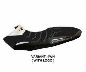 Seat saddle cover Vessy Ultragrip White (WH) T.I. for KTM 1290 SUPER ADVENTURE R 2017 > 2020