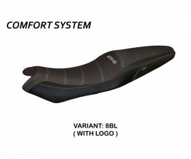 Seat saddle cover Londra 1 Comfort System Black (BL) T.I. for KAWASAKI ER-6N / F 2005 > 2011