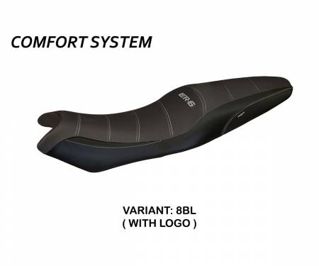 KWE51L1C-8BL-5 Seat saddle cover Londra 1 Comfort System Black (BL) T.I. for KAWASAKI ER-6N / F 2005 > 2011