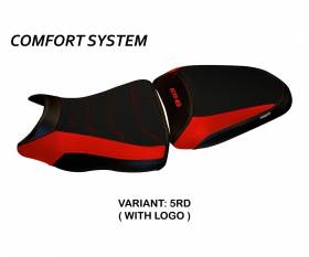 Seat saddle cover Dayton 1 Comfort System Red (RD) T.I. for KAWASAKI ER-6N / F 2012 > 2016