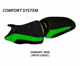 Seat saddle cover Dayton 1 Comfort System Green (GN) T.I. for KAWASAKI ER-6N / F 2012 > 2016