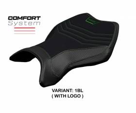 Seat saddle cover MadMax Comfort System Black BL + logo T.I. for Kawasaki Ninja H2 R 2015 > 2023