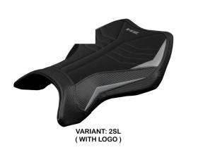 Seat saddle cover MadMax Ultragrip Silver SL + logo T.I. for Kawasaki Ninja H2 R 2015 > 2023