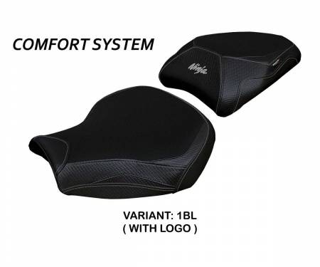 KWH2SXMC-1BL-1 Seat saddle cover Moniz comfort system Black BL + logo T.I. for Kawasaki Ninja H2 1000 SX 2018 > 2023