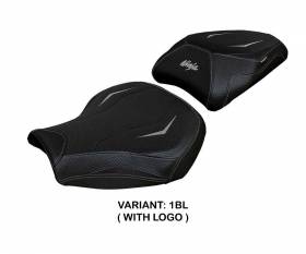 Seat saddle cover Moniz ultragrip Black BL + logo T.I. for Kawasaki Ninja H2 1000 SX 2018 > 2023