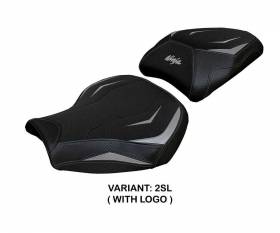 Seat saddle cover Moniz ultragrip Silver SL + logo T.I. for Kawasaki Ninja H2 1000 SX 2018 > 2023