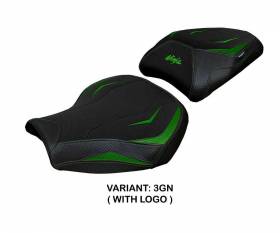 Seat saddle cover Moniz ultragrip Green GN + logo T.I. for Kawasaki Ninja H2 1000 SX 2018 > 2023