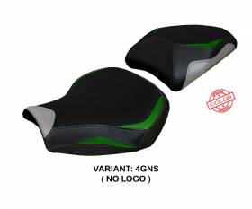 Housse de selle Moniz Argent Vert GNS T.I. pour Kawasaki Ninja H2 1000 SX 2018 > 2023