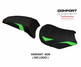 Seat saddle cover Sihu comfort system Green GN T.I. for Kawasaki Ninja 650 2017 > 2024