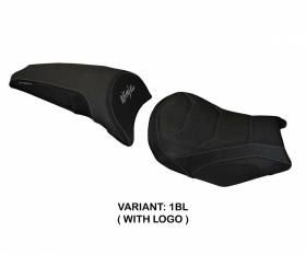 Seat saddle cover Sihu ultragrip Black BL + logo T.I. for Kawasaki Ninja 650 2017 > 2024