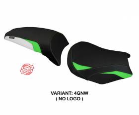 Seat saddle cover Sihu Green White GNW T.I. for Kawasaki Ninja 650 2017 > 2024
