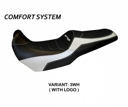 KWV19M1-3WH-3 Housse de selle Malay 1 Comfort System Blanche (WH) T.I. pour KAWASAKI VERSYS 1000 2019 > 2022