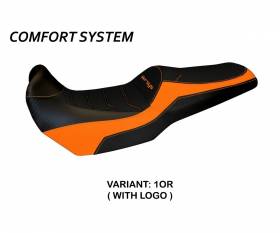 Seat saddle cover Lampedusa Color Comfort System Orange (OR) T.I. for KAWASAKI VERSYS 1000 2011 > 2018