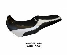 Seat saddle cover Lampedusa Color White (WH) T.I. for KAWASAKI VERSYS 1000 2011 > 2018