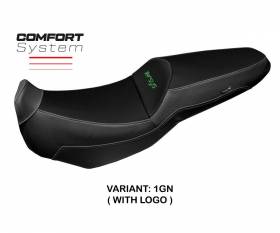 Seat saddle cover Mira comfort system Green GN + logo T.I. for Kawasaki Versys 300 2017 > 2023