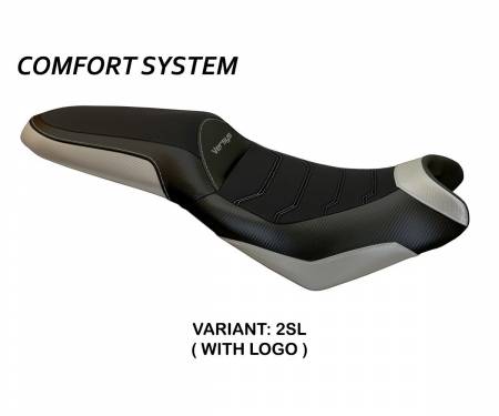 KWV6EC2-2SL-3 Seat saddle cover Elba 2 Comfort System Silver (SL) T.I. for KAWASAKI VERSYS 650 2007 > 2022
