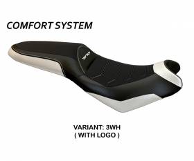 Seat saddle cover Elba 2 Comfort System White (WH) T.I. for KAWASAKI VERSYS 650 2007 > 2022