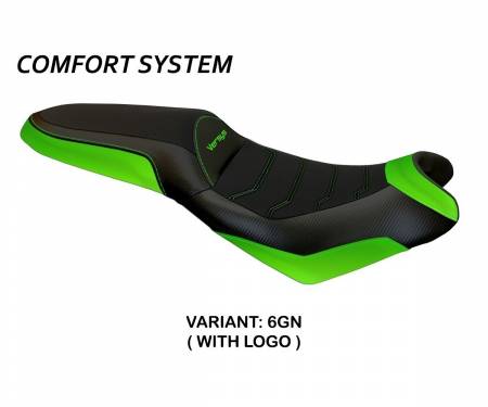 KWV6EC2-6GN-3 Seat saddle cover Elba 2 Comfort System Green (GN) T.I. for KAWASAKI VERSYS 650 2007 > 2022