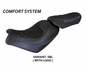 Seat saddle cover Taipei Comfort System Black (BL) T.I. for KAWASAKI VULCAN 2014 > 2022