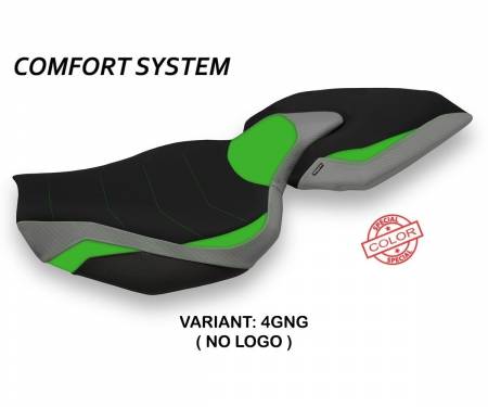 KWZ14ES-4GNG-2 Seat saddle cover Ellos Special Color Comfort System Green - Gray (GNG) T.I. for KAWASAKI Z 1000 2014 > 2020