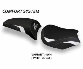 Housse de selle Vergato 1 Comfort System Blanche (WH) T.I. pour KAWASAKI Z 650 2017 > 2024