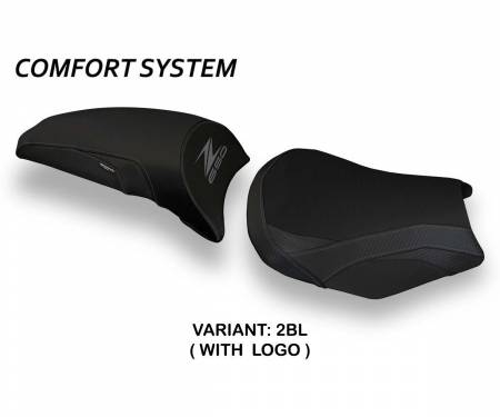 KWZ65V1-2BL-1 Seat saddle cover Vergato 1 Comfort System Black (BL) T.I. for KAWASAKI Z 650 2017 > 2024