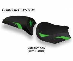 Housse de selle Vergato 1 Comfort System Vert (GN) T.I. pour KAWASAKI Z 650 2017 > 2024