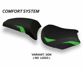 Seat saddle cover Vergato 1 Comfort System Green (GN) T.I. for KAWASAKI Z 650 2017 > 2024
