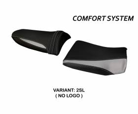 Seat saddle cover Pozzuoli 1 Comfort System Silver (SL) T.I. for KAWASAKI Z 750 2003 > 2006